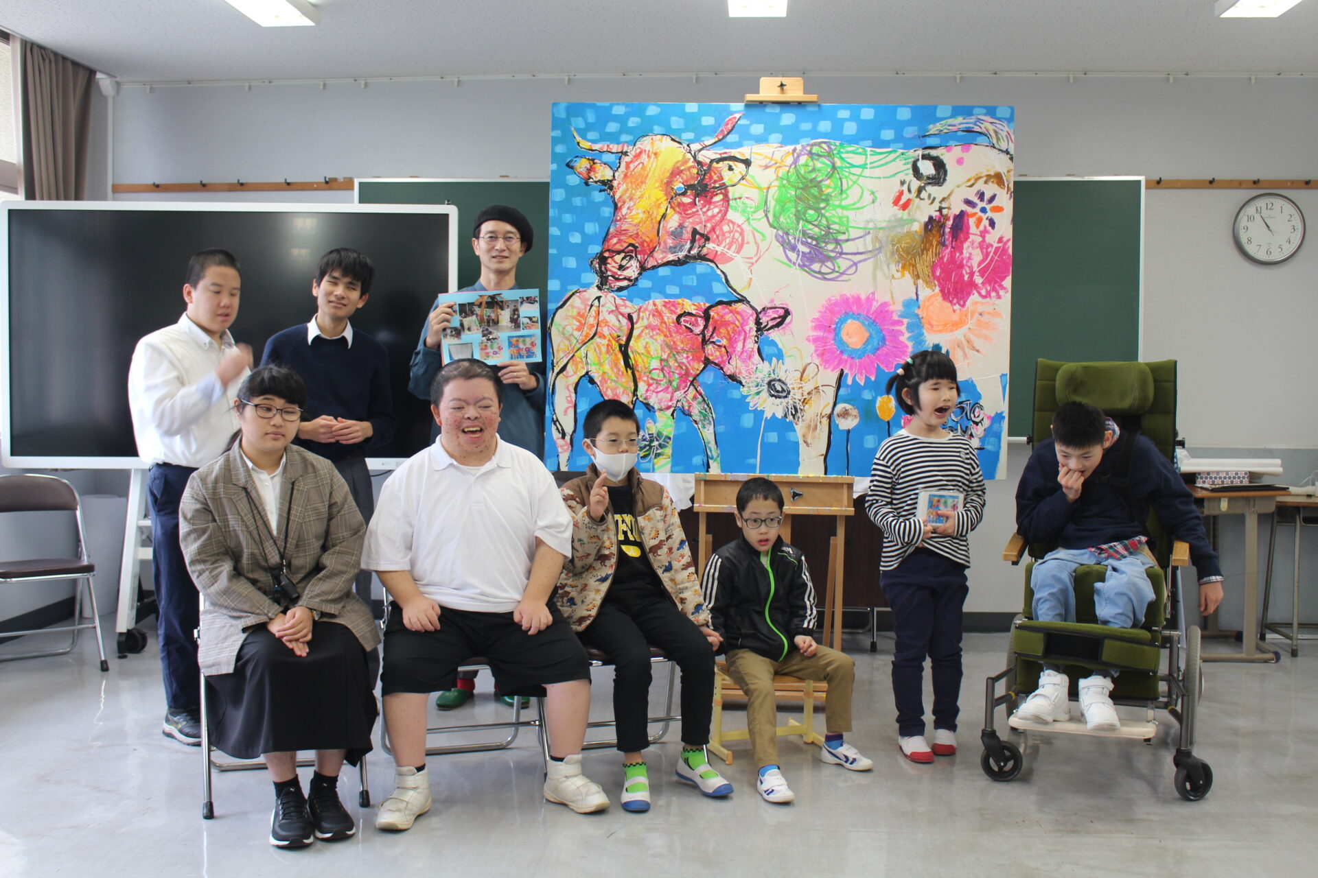 北村真、【兄弟】、希少な大判額装用画集より、美品、日本人画家 北村真、【兄弟】、希少な大判額装用画集より、美品、日本人画家 2025