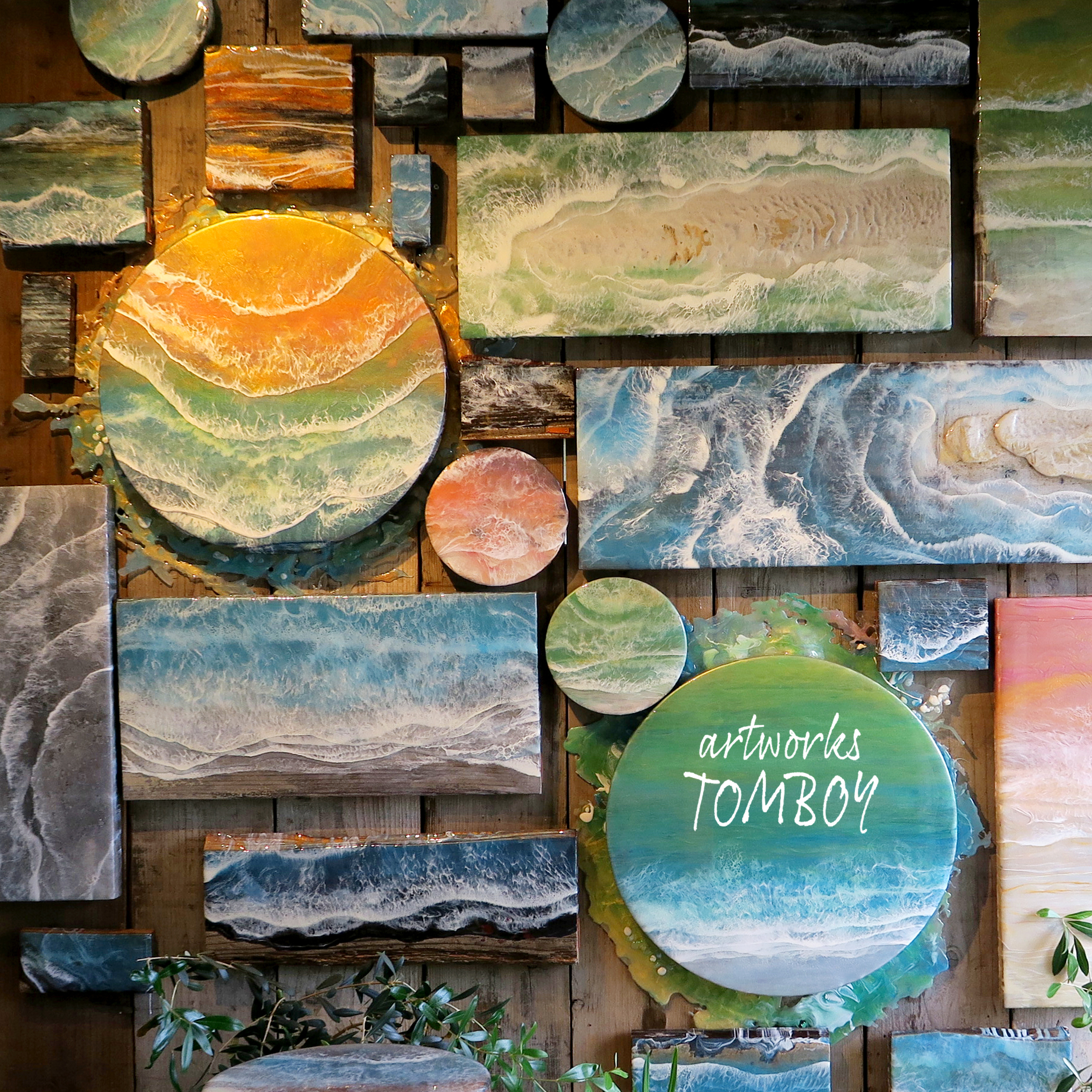 【９月２日～９月２３日開催】artworks TOMBOY 樹脂アート展 「キャンバスは役目を終えた足場板」
